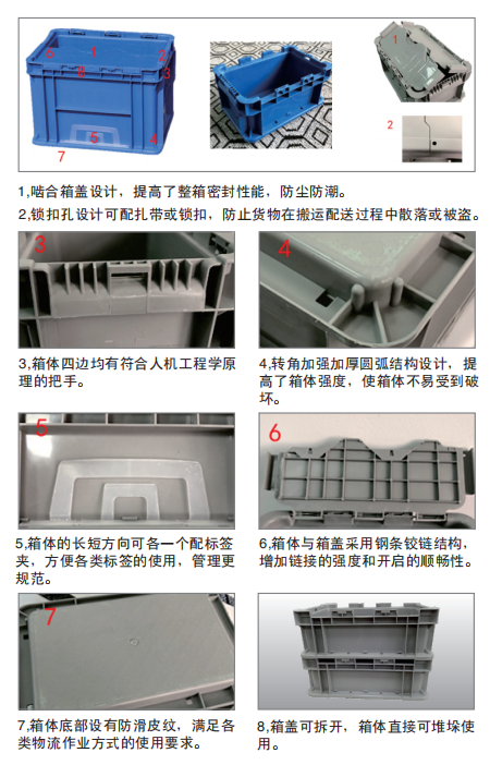 平底翻蓋周轉箱